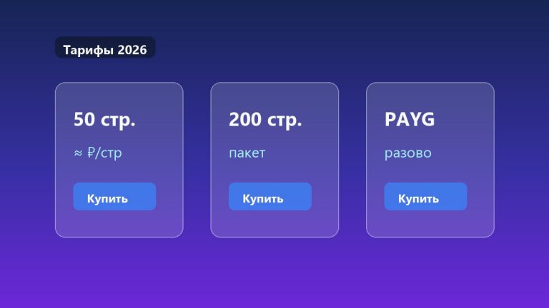 OCR онлайн: пакеты страниц и сколько стоит распознать текст